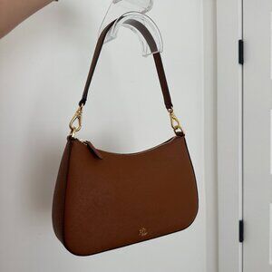 Lauren Ralph Lauren Tan Leather Danni Shoulder Bag